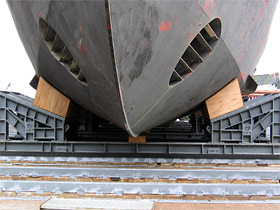 Slipway cradles at RAF Hythe